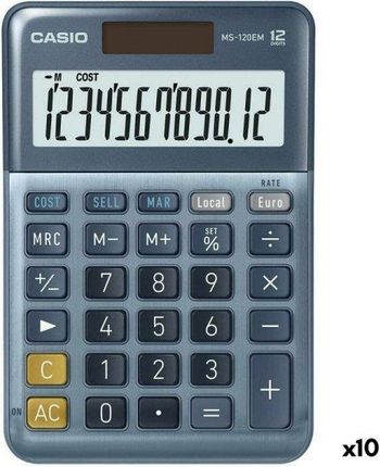 Casio Kalkulator Ms-100Em Niebieski (10 Sztuk)