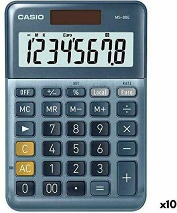 Casio Kalkulator Ms-80E Niebieski (10 Sztuk)