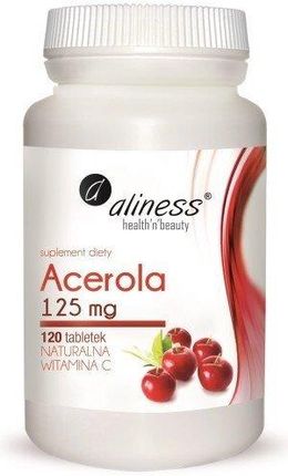 Aliness Acerola 125mg Naturalna Vitamina C suplement diety 120 tabletek