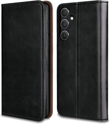 Krainagsm Etui Do Samsung Galaxy A34 5G Case Skórzane +Szkło