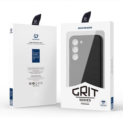Dux Ducis Grit Etui Samsung Galaxy S23+ Elegancki Pokrowiec Ze Sztucznej Skóry Magsafe Czarne - zdjęcie 4