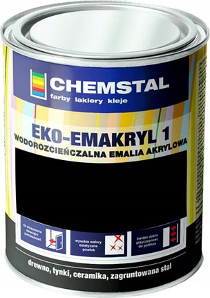Chemstal Eko-Emakryl Czarny 0,8L