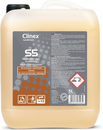 Clinex Uniwersalny Płyn Czyszczący Do Uporczywych Zabrudzeń S5 5L (1011319)
