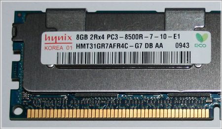 HYNIX RAM 1x 8GB ECC REGISTERED DDR3 1066MHz PC3-8500 RDIMM (HMT31GR7BFR4C-G7)