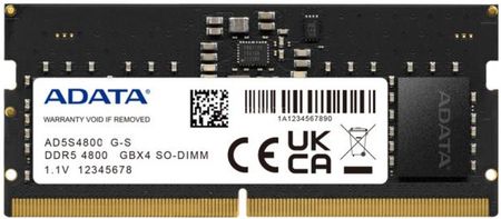 Pamięć RAM ADATA DDR5 32GB 4800MHz CL40 ECC SO-DIMM (AD5S480032GS)