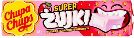 Chupa Chups Super żujki Cukierki do żucia o smaku truskawkowym 45 g