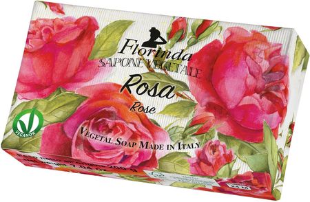Florinda Mydło Roślinne W Kostce Ręcznie Robione Perfumowane Róża 200 g