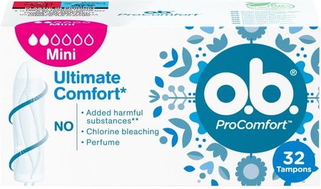 O.B.Procomfort Ultimate Mini Komfortowe Tampony 1 op. 32 szt.