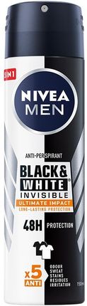 Nivea Men Black White Invisible Ultimate Impact 5In1 Dezodorant Spray 150 ml