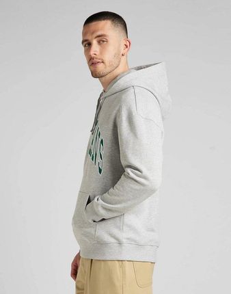 LEE HOODIE SEASONAL MĘSKA BLUZA KLASYCZNA Z KAPTUREM LOGO GREY MELE L84JRYMP - zdjęcie 2
