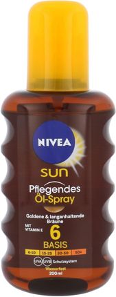 Nivea Tanning Oil Spray Sun Spf6 Preparat Do Opalania Ciała 200 ml