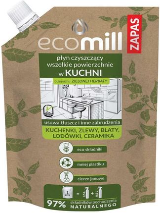 Ecomill Środek Czyszczący Do Kuchni Zielona Herbata Refill 1 L