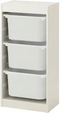 Ikea Trofast Regał Z Pojemnikami Biały 46X30X94Cm