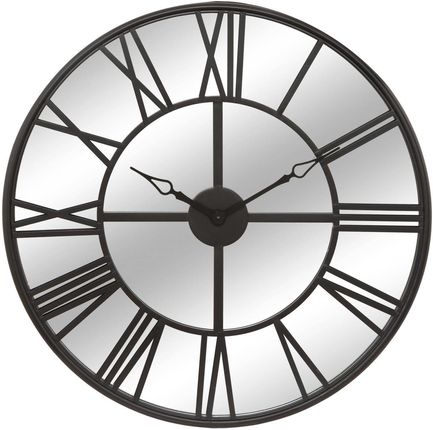 Atmosphera Zegar Na Ścianę W Salonie Industrialna Tarcza Szkło I Metal 70Cm (193117)