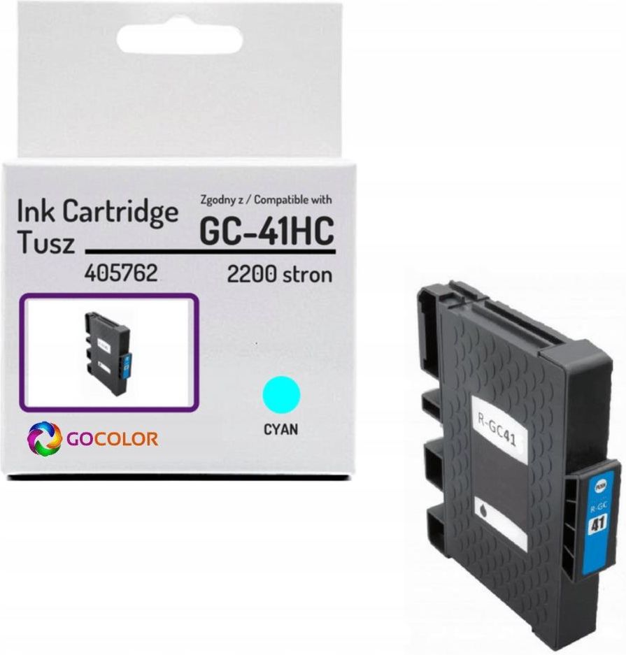 Tusz Gocolor Tusz do Ricoh żelowy Cyan GC-41HC GC41HC 405762 (ERI1010 ...