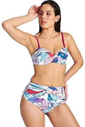 Arena Damskie bikini W Cecilia dwuczęściowe Biały fioletowy z winogron 40