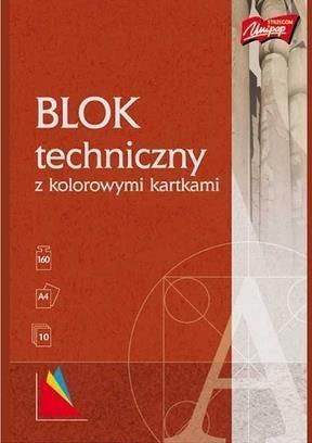 Blok Techniczny A4/10K Kolorowy Mix 10szt.