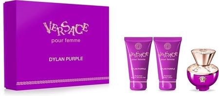 Versace Pour Femme Dylan Purple Żel Pod Prysznic 50 ml + Balsam Do Ciała 50 ml + Woda Perfumowana 50 ml