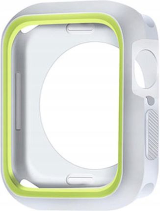 Etui do Apple Watch 45mm Silicone szaro-zielone