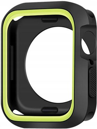 Etui do Apple Watch 45mm Silicone czarno-zielone