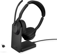 Jabra Evolve2 55 Link380C Ms Stereo – Schnurloses Stereo Headset Mit Usb C Zertifiziert Für Microsoft Teams Inkl. Ladestation