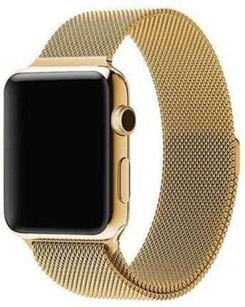 Opaska Pasek Bransoleta Milaneseband Apple Watch 1/2/3/4/5/6/7/8/Se 38/40/41Mm Złoty