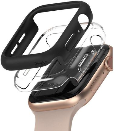 2x Nakładka Ringke Slim do Apple Watch 4 / 5 / 6 / SE (40 mm) Clear &amp; Black