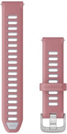 Garmin Paski silikonowe 18 mm Quick Release Vivoactive 4s / Vivomove 3S / Venu 2S / Forerunner 255s, 265s - Różowy / mleczny kwarc ze srebrnym zapięci