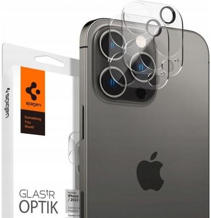 Szkło aparat Spigen OPTIK.TR 2-Pack iPhone 14 Pro / 14 Pro Max Crystal Clear