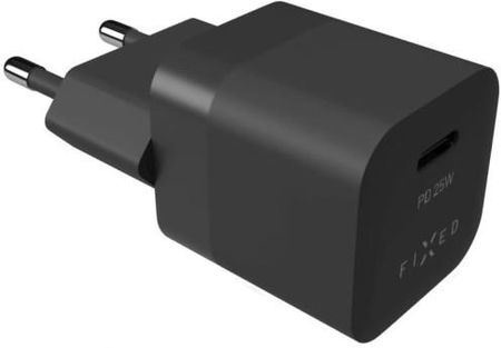 Fixed Mini PD Travel Charger, USB-C, 25 W, czarna (8591680145867)