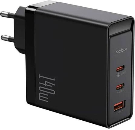 Mcdodo GaN 140W CH-2911 2x USB-C, USB-A (czarna) (CH2911)