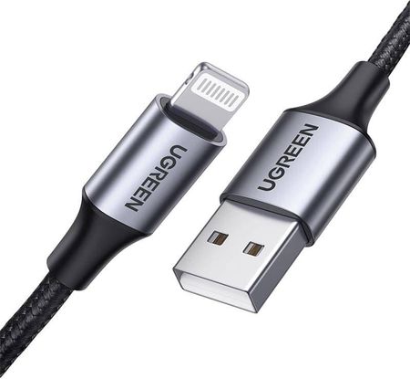 Ugreen Kabel Lightning do USB 2.4A US199, 1.5m (czarny) (60157)