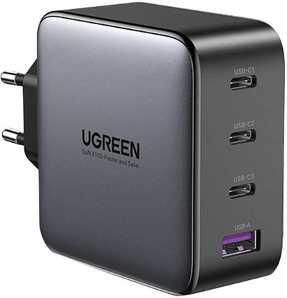 Ugreen CD226, 3x USB-C, 1x USB-A, GaN, PD3.0, QC4+, 100W, Kabel 1.5m (szary) (RC037912)