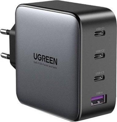 Ugreen CD226, 3x USB-C, 1x USB-A, GaN, PD3.0, QC4+, 100W + kabel 1.5m (szary) (UGR1474)