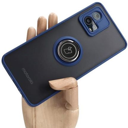 Bizon Etui Case Hybrid Ring Do Motorola Moto G72 Granatowe