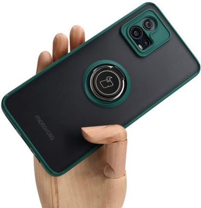 Bizon Etui Case Hybrid Ring Do Motorola Moto G72 Ciemnozielone