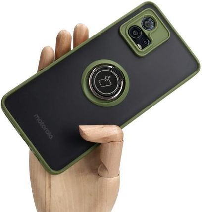 Bizon Etui Case Hybrid Ring Do Motorola Moto G72 Jasnozielone