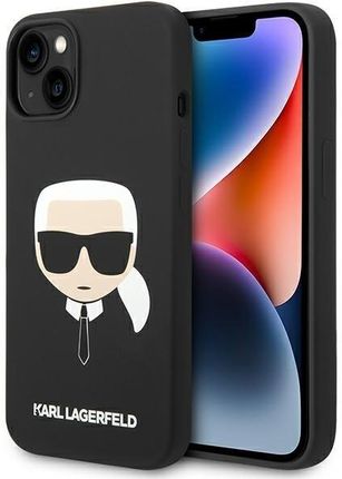 Karl Lagerfeld Klhmp14Mslkhbk Iphone 14 Plus 6 7" Hardcase Czarny/Black Silicone Karl`S Head Magsafe