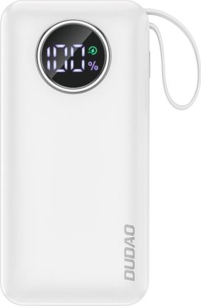 Dudao 10000mAh USB-A / USB-C 22.5W z wbudowanym kablem Lightning oraz biały (K15sW) (DDA256)