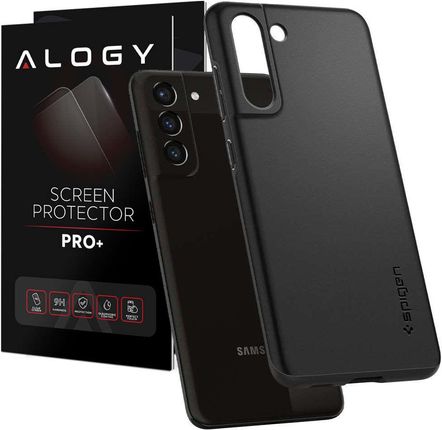 Spigen Etui Do Samsung Galaxy S21 Fe Obudowa Case Thin Fit Black + Szkło
