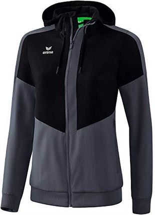 Erima Squad Tracktop damska kurtka treningowa, czarno-szara, 44