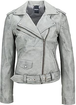 Urban Leather Damska kurtka Biker Perfecto Ladies, Light Grey, rozmiar: S, UR-275