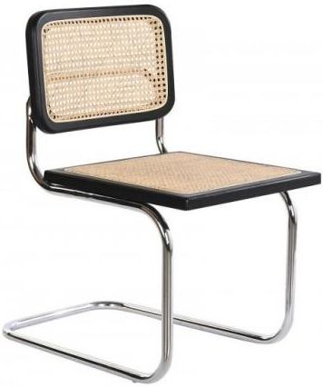 Krzesło Metalowe Czarne Z Plecionką Wiedeńską Razi 19665