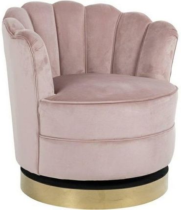 Richmond Interiors Fotel Mila Pink Velvet Różowy/Złoty Nowoczesny Salon 31597