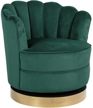 Richmond Interiors Fotel Mila Green Velvet Zielony/Złoty Nowoczesny Salon 31598