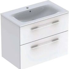 Geberit Selnova Square Zestaw Umywalka Z Niskim Rantem 80Cm + Szafka 2 Szuflady Kolor Biały Połysk 880977
