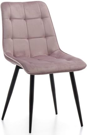 Home Design Krzesło Chic Tapicerowane Pikowane Różowy Welur 317