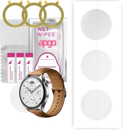 Apgo 3x Folia hydrożelowa do Xiaomi Watch S1 Pro - Smartwatch Hydrogel Protection Ochrona na ekran smartwatcha