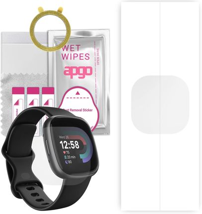Apgo 1x Folia hydrożelowa do Fitbit Versa 4 - Smartwatch Hydrogel Protection Ochrona na ekran smartwatcha