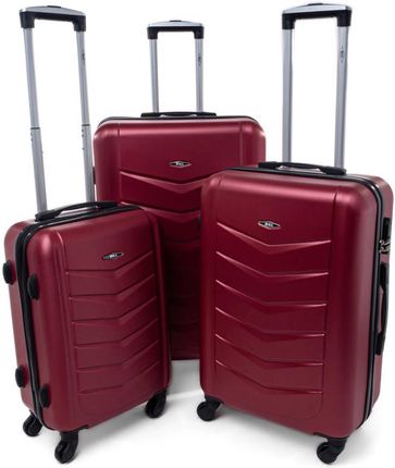 Zestaw 3 walizek KEMER RGL 520 Bordowy